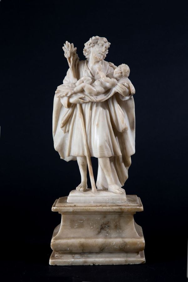 Scultura in marmo "SAN CRISTOFORO"