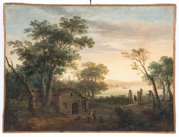 Painting "LANDSCAPE WITH FIGURES"