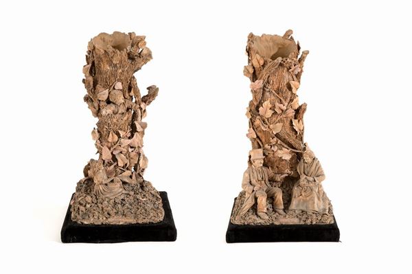 Two terracotta sculptures