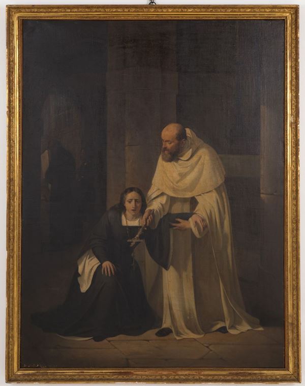 Painting "FRIAR WITH PENITENT"