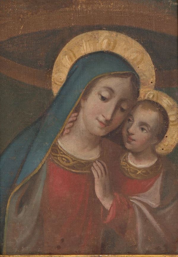 Dipinto MADONNA CON SANT'ANNA - Asta MILANO DECOR - Antiques