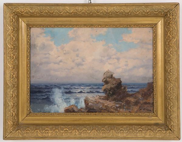 Painting " MAREGGIATA WITH CLIFFS"