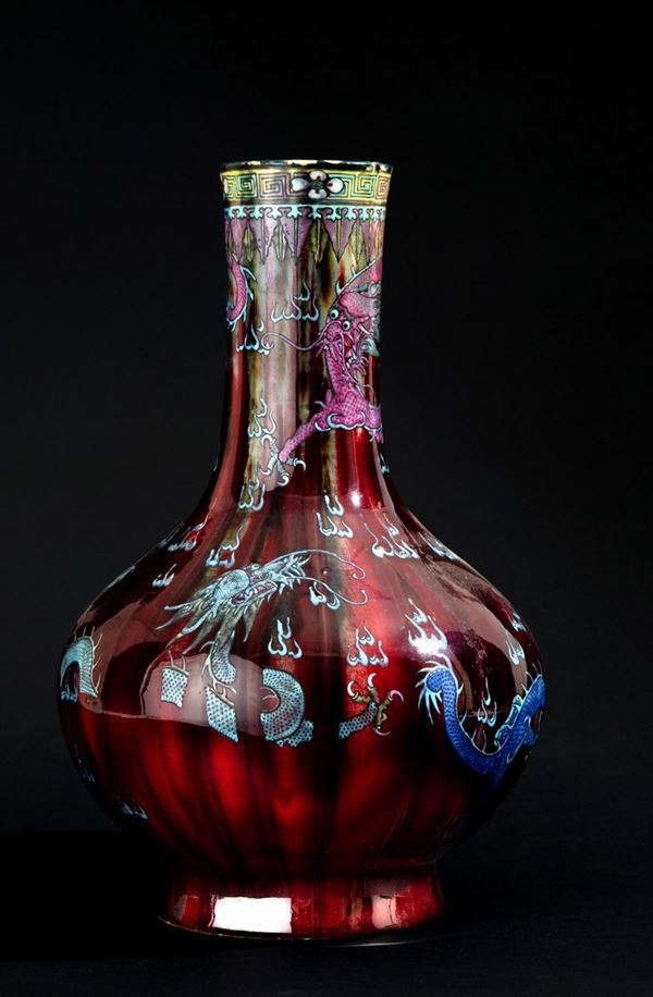 Vaso color melanzana