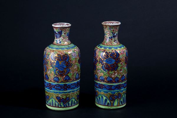 Pair of porcelain vases
