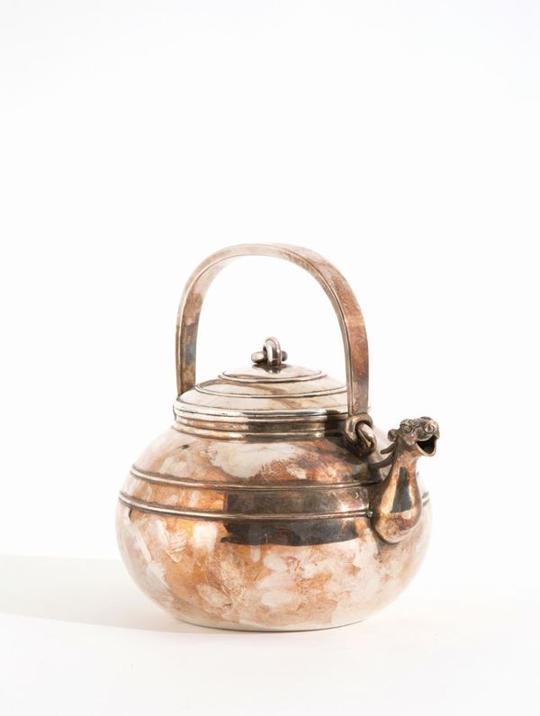 Silver teapot