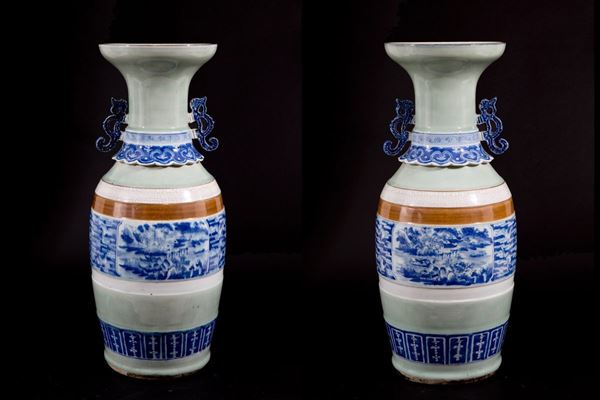 Pair of Nanchino vases