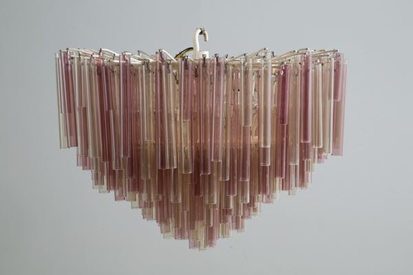 VENINI chandelier with tubular glass