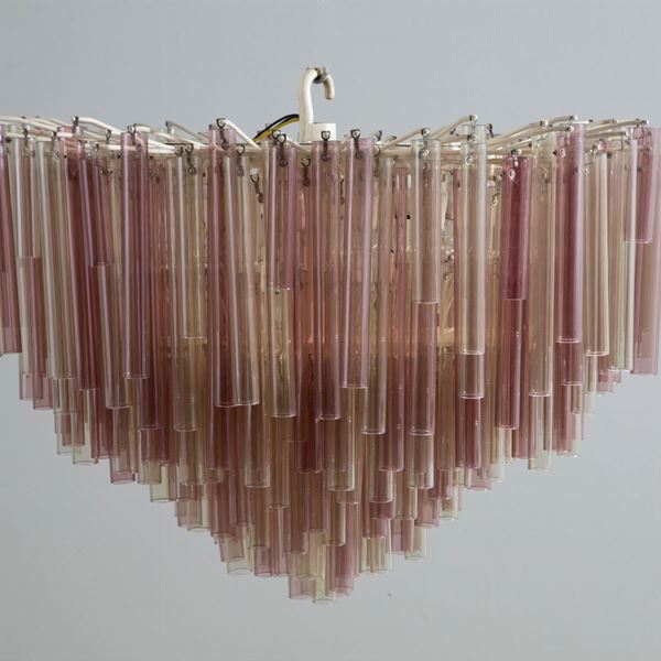 VENINI chandelier with tubular glass