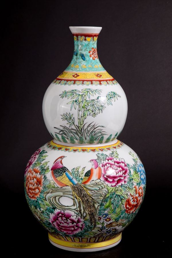 Pumpkin porcelain vase