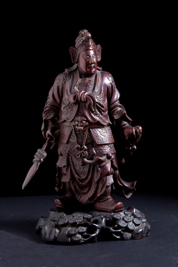 Scultura in legno "GUERRIERO"