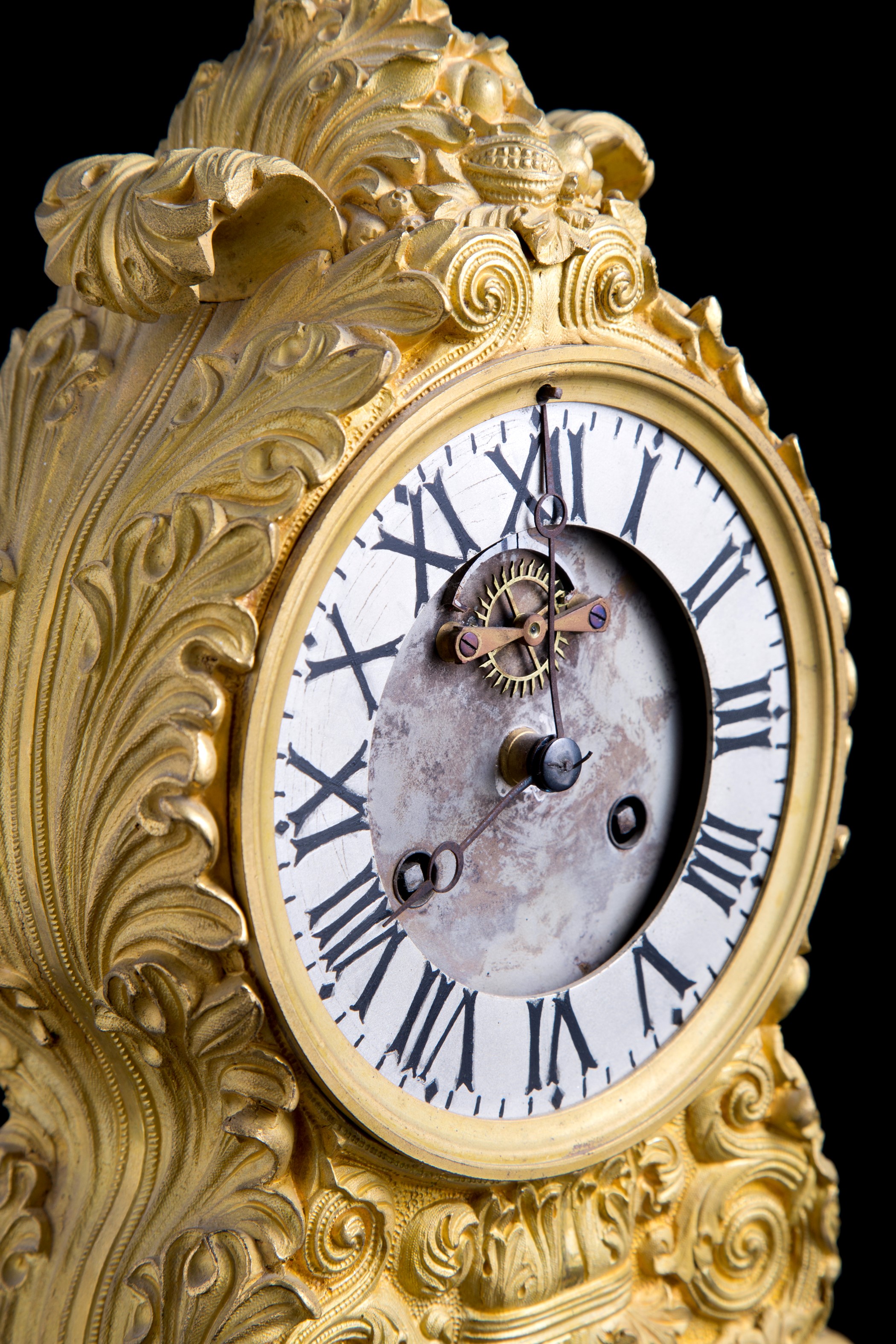 Orologio da tavolo in bronzo e marmo