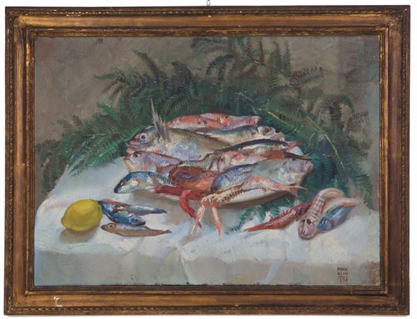 Painting "STILL LIFE WITH FISH AND LEMON"