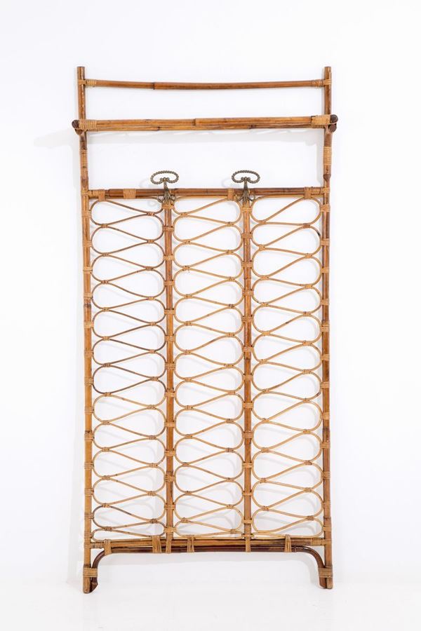 Rattan coat hanger