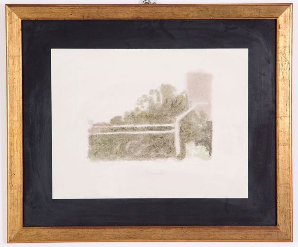 GIORGIO MORANDI - "LANDSCAPE" engraving