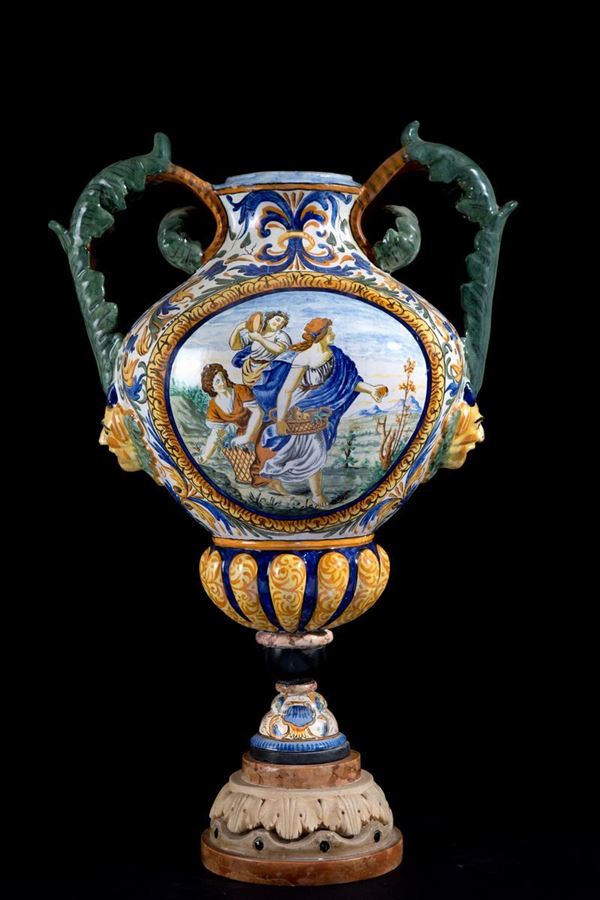 Painted ceramic vase