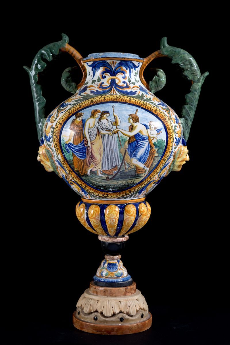 Vaso in ceramica dipinta