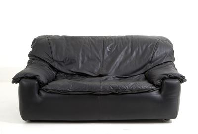 Divano in Pelle Nera