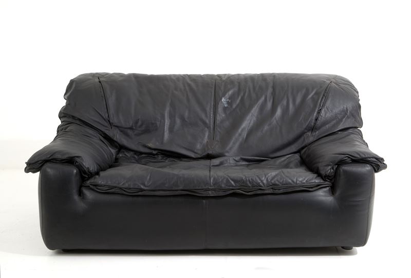 Divano in Pelle Nera