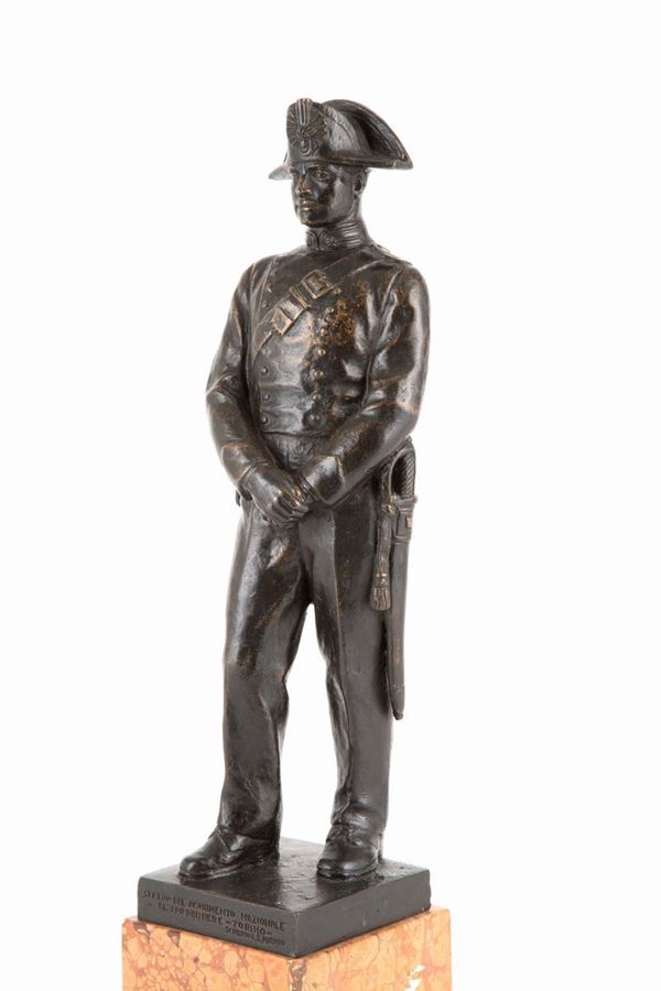 EDOARDO RUBINO - Sculpture "CARABINIERE"
