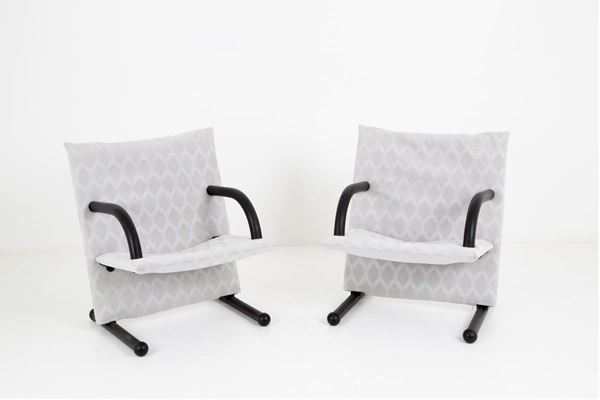 BURKHARD VOGTHERR - Pair of T-line armchairs for ARFLEX