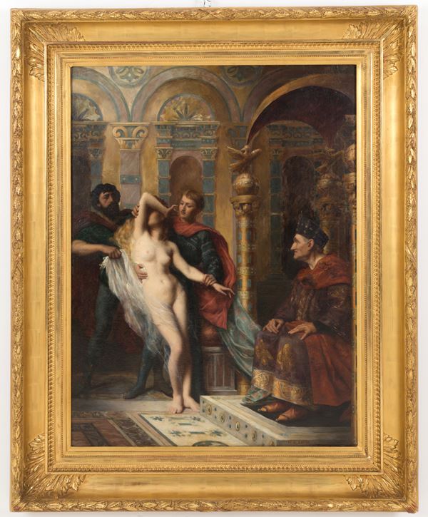 HORACE DE CALLIAS - Painting "ESTER AND ASSUERO"