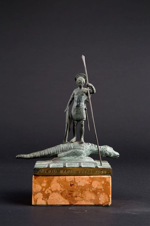 Bronze sculpture "SAINT GEORGE AND THE DRAGON"