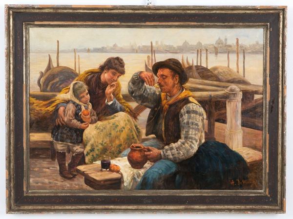 Painting "THE GONDOLIER'S BREAKFAST"