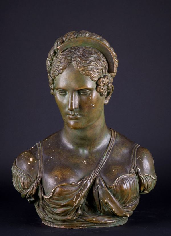 Terracotta sculpture "BUST OF MATRON"