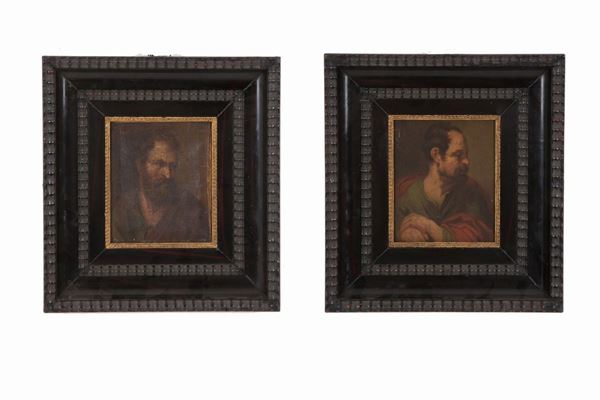 Two paintings "PORTRAITS OF MEN"