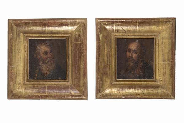 Due dipinti "FIGURE MASCHILI"