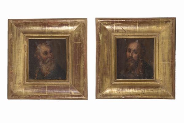 Two paintings "MALE FIGURES"