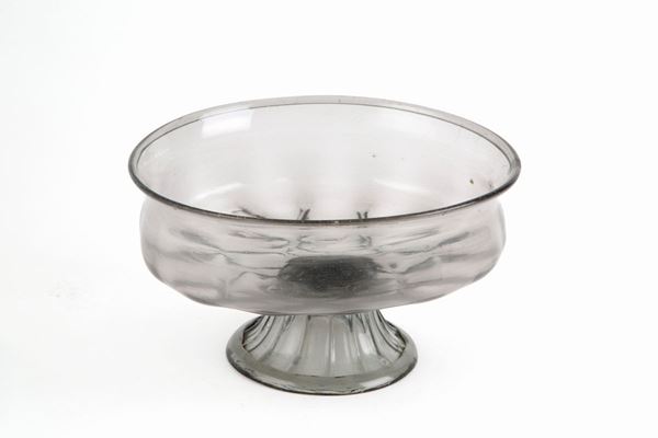 Smoked glass cake stand