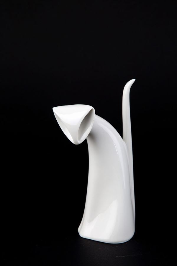 Porcelain sculpture "CAT"