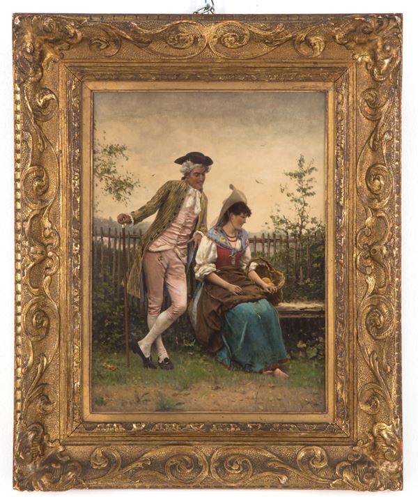 FEDERICO ANDREOTTI - Painting "GALANT SCENE"
