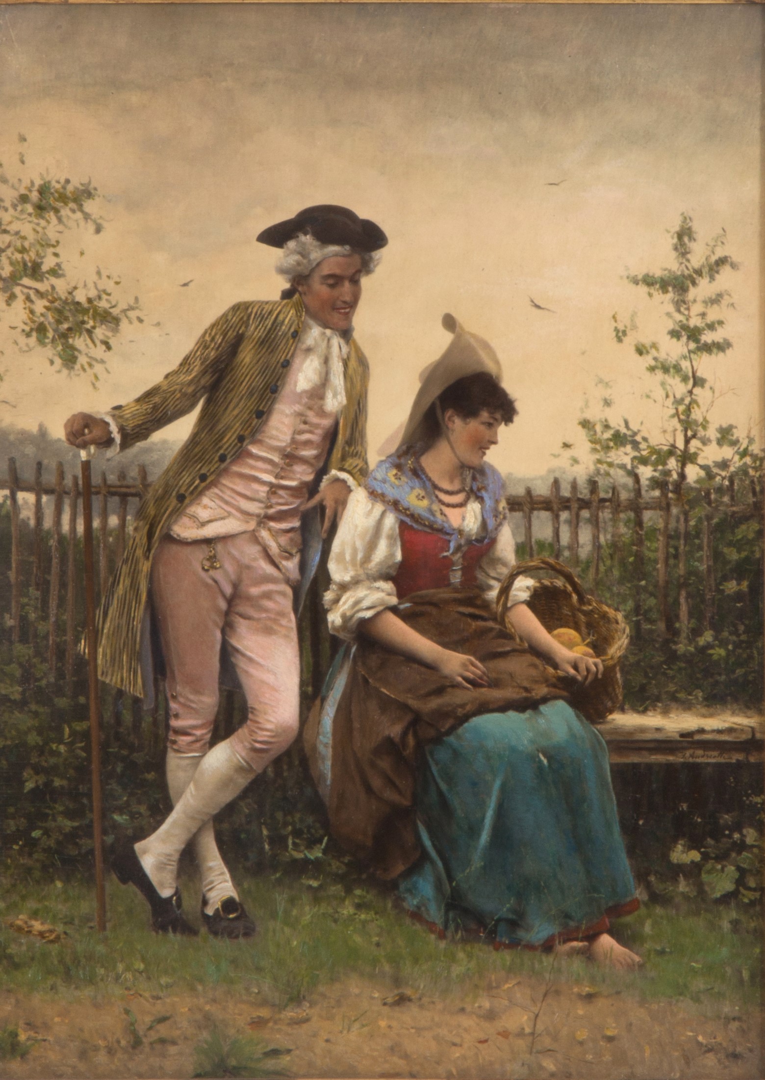 Federico Andreotti - Dipinto "scena Galante"