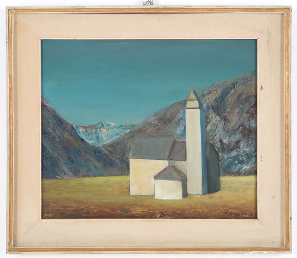 Painting "CHURCH IN THE MOUNTAIN"