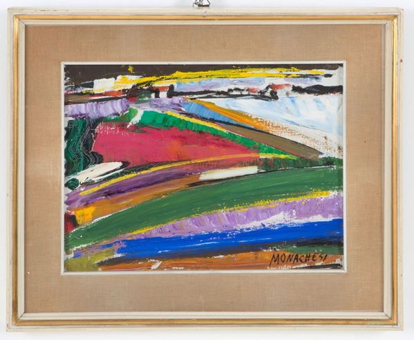 SANTE MONACHESI - Painting "ABSTRACT SUBJECT"