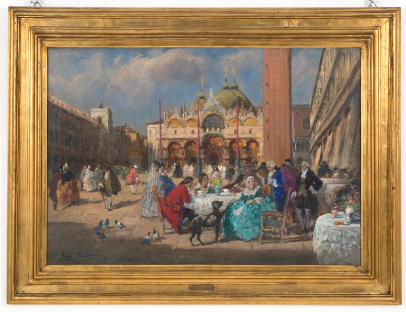 Erma Giovanni Zago - Dipinto "piazza San Marco a Venezia"