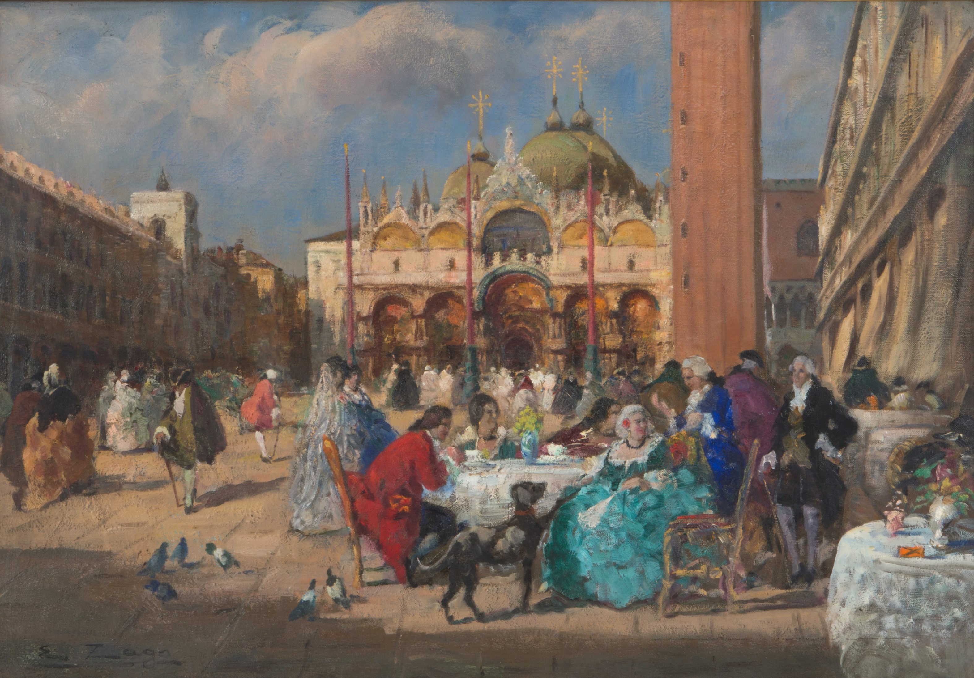 Erma Giovanni Zago - Dipinto "piazza San Marco a Venezia"