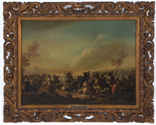 JACQUES COURTOIS IL BORGOGNONE - Painting "BATTLE"