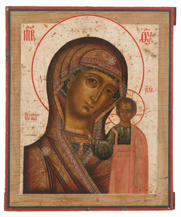 Icona "MADONNA DI KAZAN CON BAMBINO"