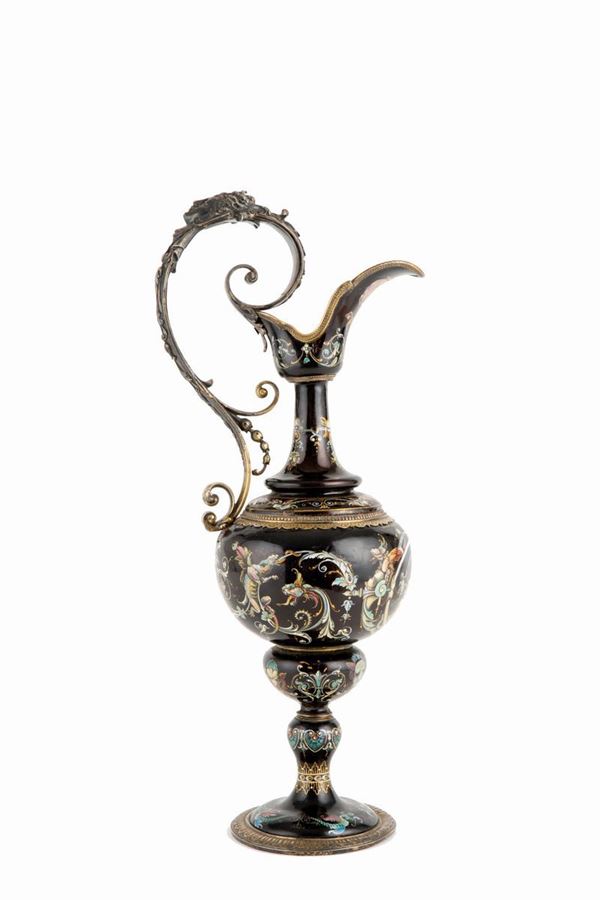 Enamelled jug