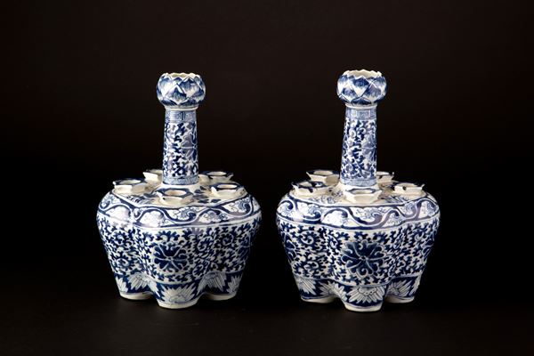 Pair of tulip vases