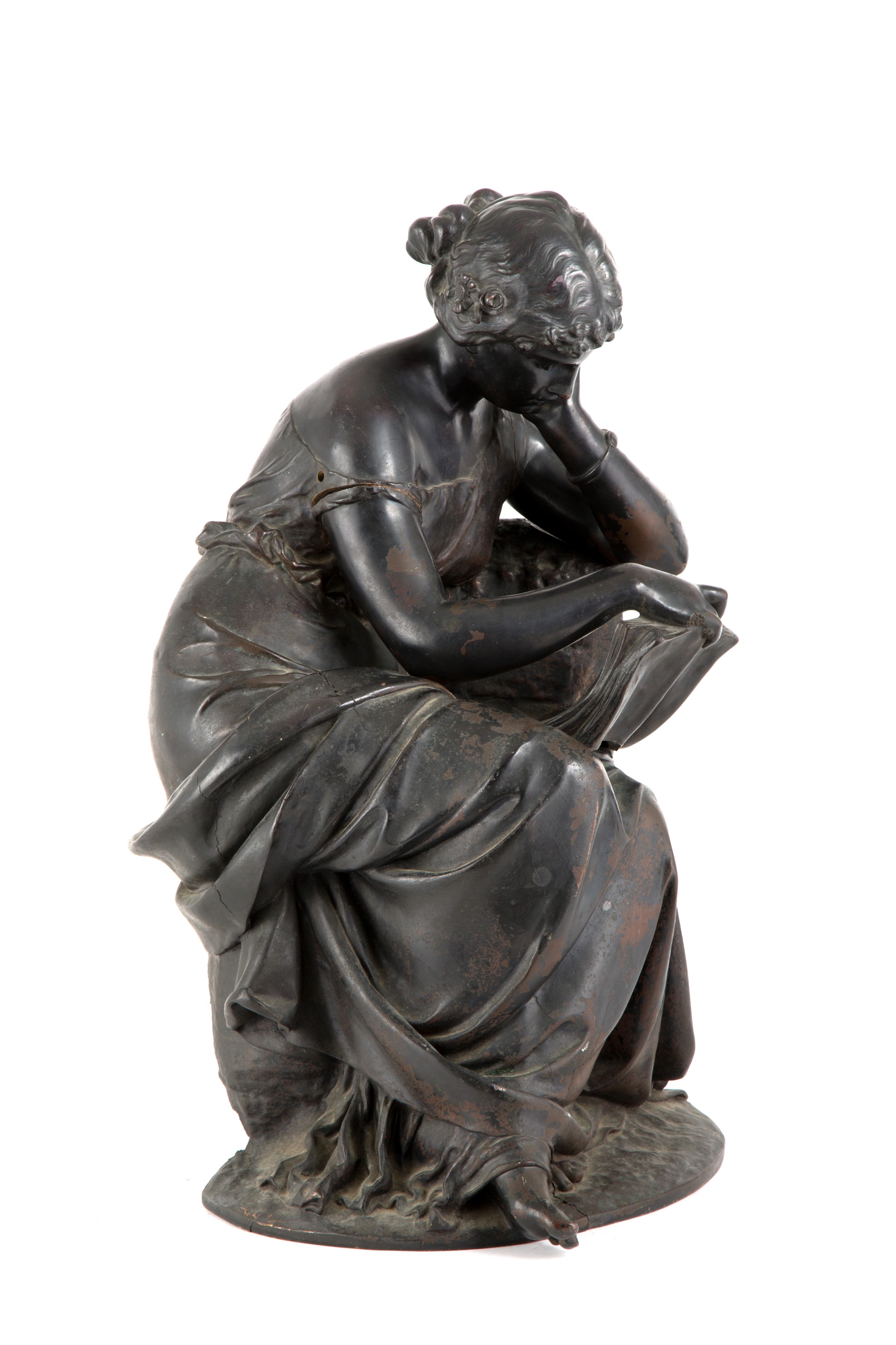 Scultura in bronzo "DONNA IN LETTURA"