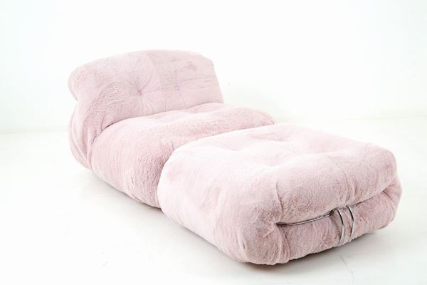 AFRA  e TOBIA SCARPA - Poltrona Soriana con pouff per CASSINA