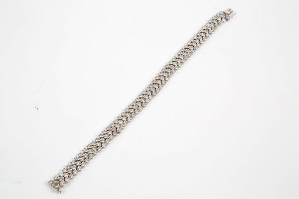 Bracciale in oro bianco e diamanti
