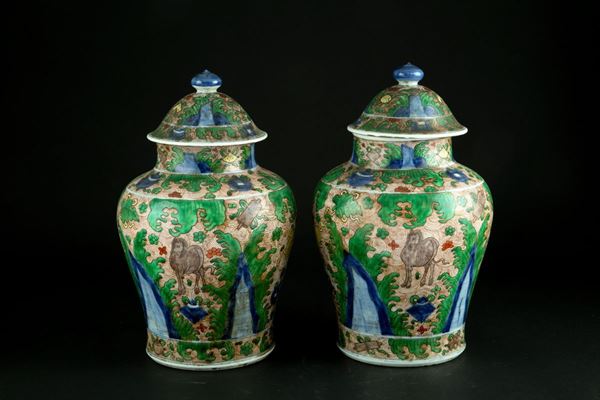 Pair of potiches