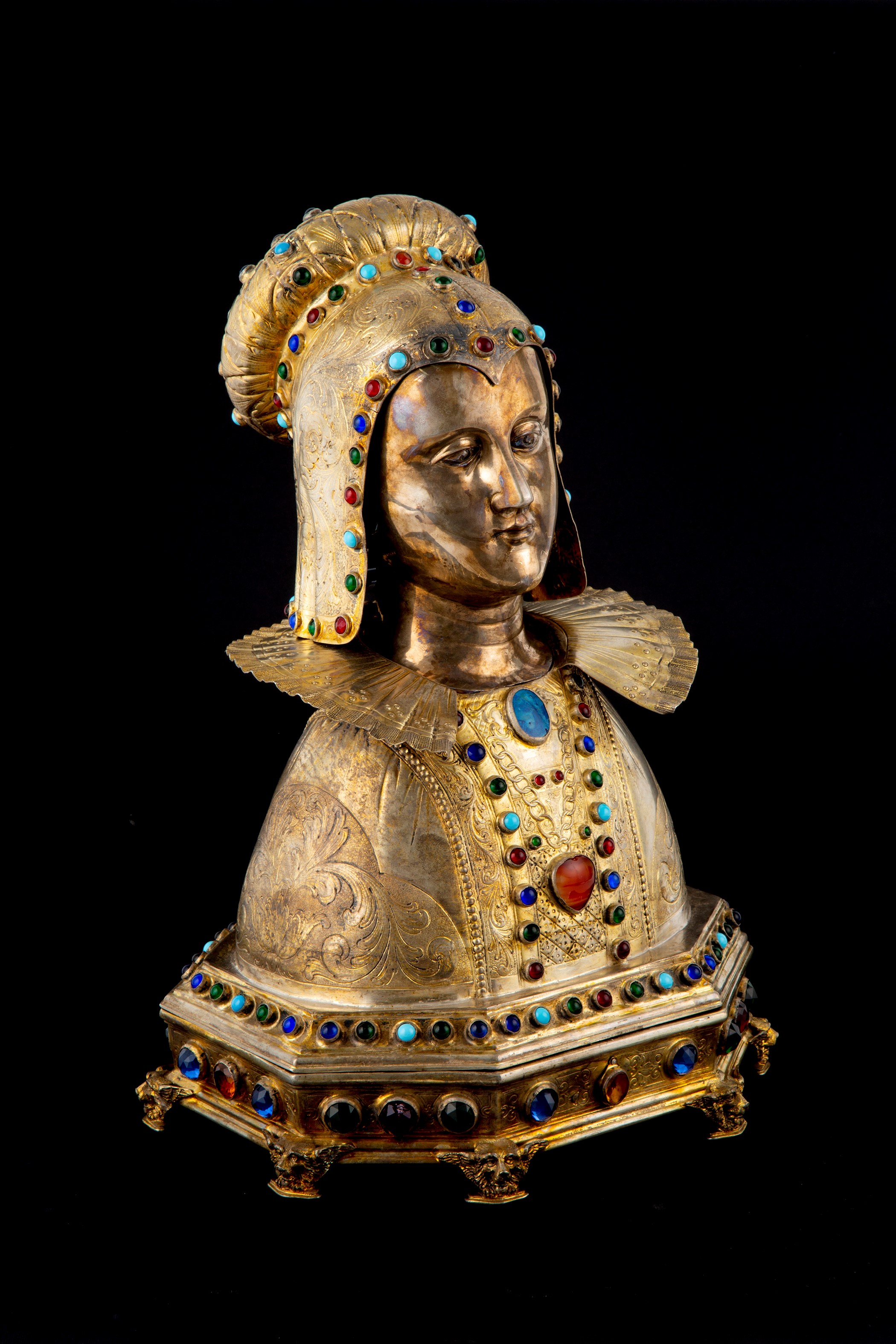 Scultura portareliquie in argento