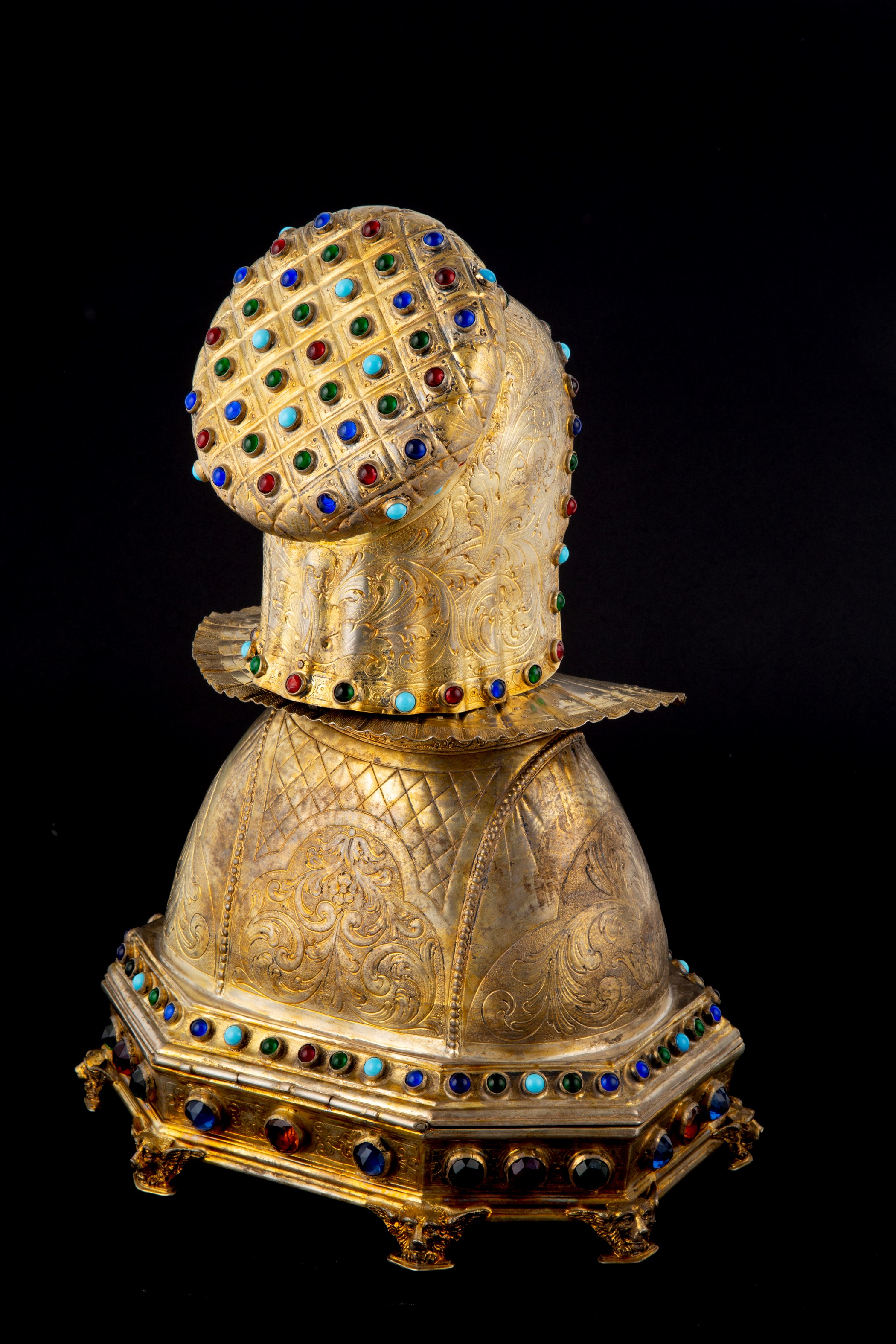 Scultura portareliquie in argento