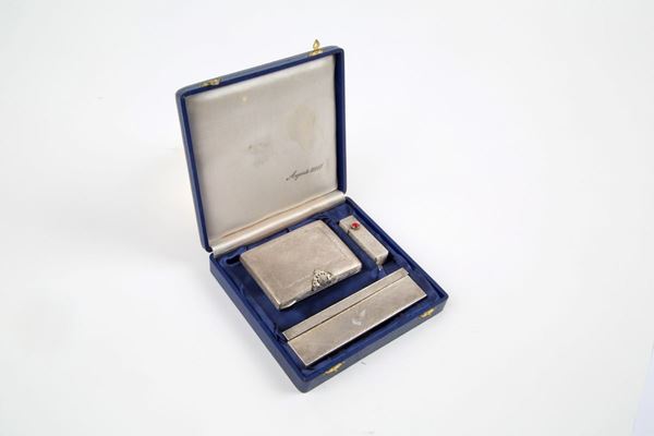 Make-up set in 800 silver